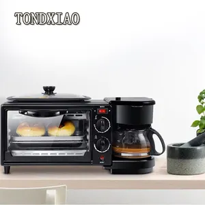 2022 home cafe hotel peralatan dapur pembuat sandwich 2 slice baja nirkarat LCD digital layar sentuh hitung mundur timer pemanggang roti