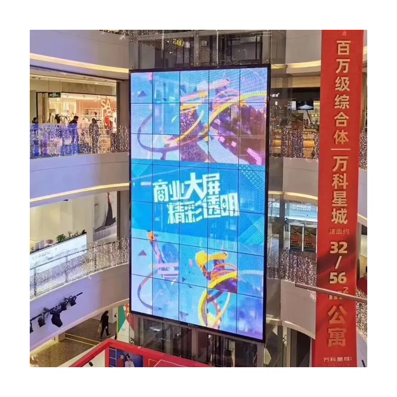 Glass Curtain Transparent Video wall Customized LED Display outdoor P3.91 Durable and Stable 1000*500mm 5500nits