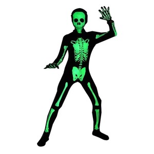 <span class=keywords><strong>Disfraz</strong></span> Unisex de <span class=keywords><strong>Esqueleto</strong></span> de Halloween para Niño y <span class=keywords><strong>Niña</strong></span>, Mono con Estampado 3D, Cosplay que Brilla EN LA Oscuridad - Product Image 3