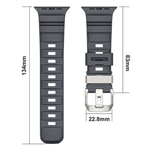 Upro Wholesale Waterproof Silicone Strap Sport Watch Band for Man Solo Loop Watch Band for apple 42/44/45/46/49mm - Product Image 2
