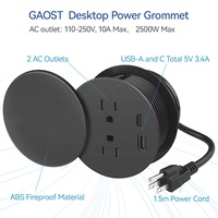 Produsen Grosir Meja Bundar Power Grommet Soket 90Mm Dapur Power Grommet Soket Mebel Tersembunyi USB Power Scket