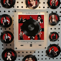 Lecteur CD NFC IVE personnalisé, aimant de réfrigérateur, DIY, 9 disques vinyles, décoration Coachella, veilleuse rotative