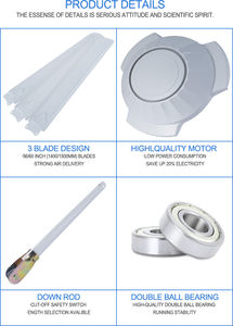 CAC天井ファンマレーシア<span class=keywords><strong>UMS</strong></span> KDK Panasonical 60インチ1500 mm巨大な空気配達高品質産業CBモーター付き - Product Image 6