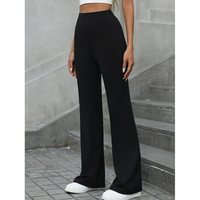 Pantalon long évasé décontracté taille haute coupe ajustée couleur unie pour femme, nouvelle collection printemps/été, en stock, style sportif transfrontalier