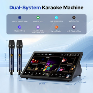 Máquina y Sistema de <span class=keywords><strong>Karaoke</strong></span> Inandon Kd9max 4 en 1, Pantalla Táctil HD de 15.6'', 2 Micrófonos Inalámbricos, 500GB de Almacenamiento, Pedidos de Canciones en la Nube (Negro) - Product Image 4