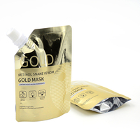 Sac d'emballage de produit cosmétique à prix compétitif Stand Up Spout Pouch Aluminium Brillant Réutilisable Sacs à buse scellée