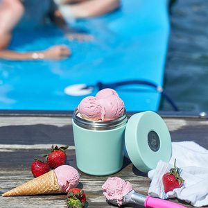 Conteneur <span class=keywords><strong>de</strong></span> stockage pour crème glacée <span class=keywords><strong>de</strong></span> 16 oz en acier inoxydable à double paroi isolé sous vide - Product Image 3