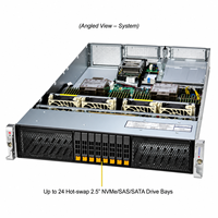 Serveur Hyper Rack 2U Supermicro SYS-222H-TN, double socket, 8 baies NVMe PCIe 5.0, serveur informatique d'entreprise pour centre de données, IA, HPC