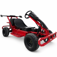 Go Kart Eléctrico Todoterreno en Oferta, Buggy UTV de 4 Ruedas con Luces LED Rojas, Barra Antivuelco, Neumáticos Grandes, Asiento Individual, para Adultos, Deportivo