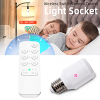 Douille de lampe à télécommande, kit de commutateur de douille de lampe sans fil, douille de lampe à télécommande, base E26/E27, sans câblage, charge LED 5000W