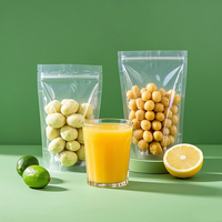 Pochette d'emballage de fruits secs en plastique avec logo personnalisé sac d'emballage alimentaire sec transparent