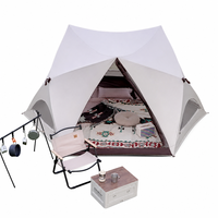 Tente de camping automatique quatre saisons en Oxford pour l'extérieur, installation rapide, protection solaire, imperméable, universelle pour le parc, la plage et la pelouse