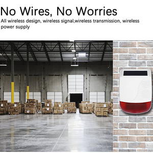 Năng lượng mặt trời Powered không dây còi báo động chống trộm hệ thống báo động cho an ninh nhà ngoài trời an ninh còi báo động - Product Image 3