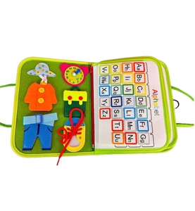 Lernspielzeug Vorschulunterricht feinmotorische Fertigkeiten Spielzeug Kleinkinder-Reise-Spielzeug geschäftiges Spielbrett für Kinder lernen - Product Image 4