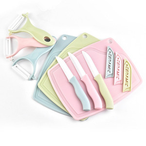 Driedelige ecovriendelijke rechthandige keramische koksmessenset, grote partij, keukengeschenk voor het snijden van fruit en culinaire taken - Product Image 1