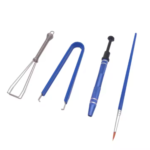 Keyboard Lube Tools Set 4pcs Keycap Metal Puller Remover Switch Stem Holder Lube Brush Lubrication Pen Keyboard Switch Puller