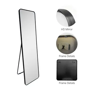 Customized Popular New Nordic Rectangle Fancy Framed Decor Wall Mirror Chinese Bedroom Mirror