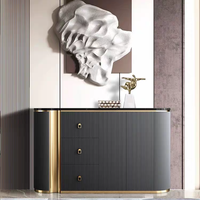 Mueble de Consola de Estilo Italiano de Lujo Ligero, Cajonera, Aparador Moderno y Sencillo, Mueble para Zapatos de Entrada para Salón/Sala de Estar