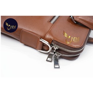 Maletín para Portátil de Cuero Genuino con Logotipo Personalizado en Relieve, Moderno, Duradero, Ecológico, Portátil, Elegante y Ejecutivo para Hombre - Product Image 3