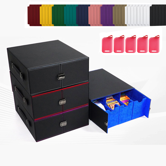 Large Eco-Friendly Customizable Double Box for Card Storage Box with Handle for Family TCG PTCG Sports Card Display