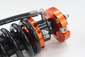 Nouvel ensemble d'amortisseurs à compression électronique et rebond réglable pour Land Rover Discovery 4, amortisseurs à gaz, Agshocks, noir et orange - Product Image 5