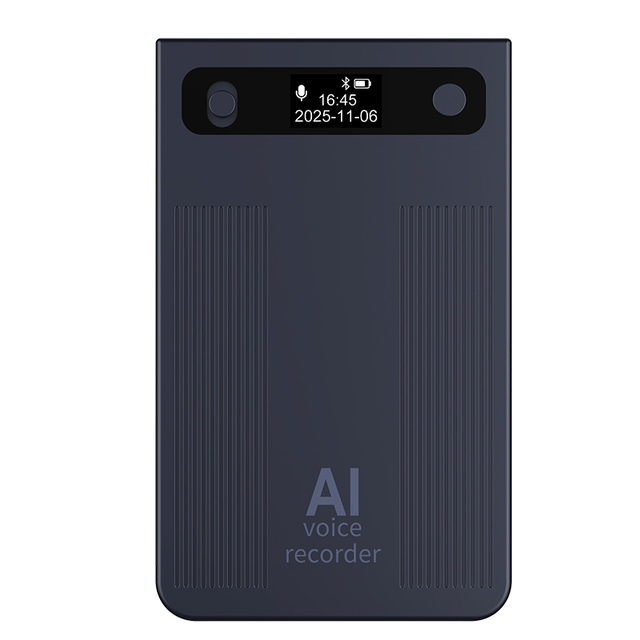 T8 FS AI ChatGPT-4 App Voice Recorder BT Activated WAV One-click Recording Transcribe Summarize Language Translation Smart Metal
