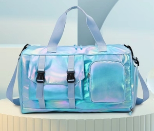 Bolsa de Gimnasio Impermeable de Gran Capacidad, con Separación para Seco y Húmedo, Personalizable, con Compartimento para Zapatos con Cierre de Nailon, para Hombres y Mujeres, para Viajes - Product Image 4