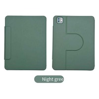 IPad Air 6/7-10.9 iPad 11 pouces universel magnétique rotatif à 360 degrés étui détachable PU + acrylique boucle Folio