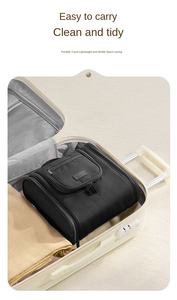 Borsa da Viaggio per Cosmetici Impermeabile di Grande Capacità con Doppi Scomparti e Gancio Organizzatore - Product Image 6