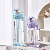 Bouteille Écologique Anti-fuite de Qualité Alimentaire Magic Scent Perception avec Couvercle Rebondissant pour Sports de Plein Air, École, Randonnée, Voyage