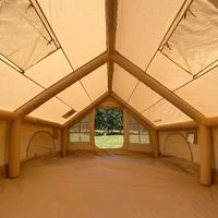Tente Gonflable Premium à Structure Pneumatique en PVC Imperméable, Montage Rapide, Capacité 3-4 Personnes pour Glamping, Complexes et Activités de Plein Air