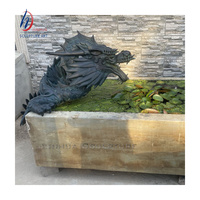 Moule Jardin Chinois Fontaine D'eau Élégant Bronze Sculpture Intérieur Fontaines Blanc Tortue Dragons Laiton Dragon Statue
