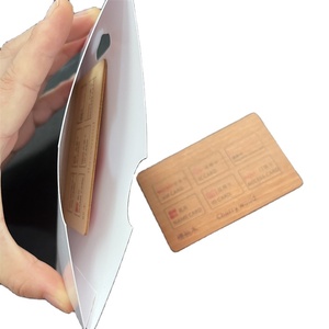 Digital inteligente programable URL 13,56 MHZ pasivo gran memoria imprimible bambú <span class=keywords><strong>RFID</strong></span> 1K F08 Tarjeta de madera - Product Image 1