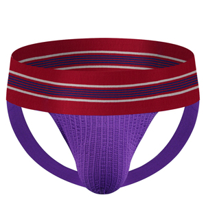 Mens đồ lót của nam giới cotton thoáng khí jockstrap 5cm sọc dây thắt lưng sexy <span class=keywords><strong>thongs</strong></span> gay gấu người đàn ông tóm tắt & Boxers jockstrap - Product Image 1