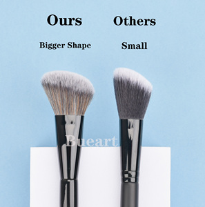 DailyQueen <span class=keywords><strong>ELF</strong></span> Juego de 19 Brochas de Maquillaje de Alta Calidad con Mango de Madera Negro Mate y Pelo Sintético para Rostro y Corrector, con Logotipo Personalizado - Product Image 4