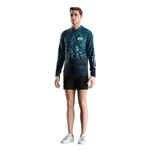 Camiseta de Pesca con Capucha y Manga Larga, Refrigeración en las Axilas, Protección UV, Ligera, para Pesca desde el Lado del Río y desde el Barco - Product Image 5