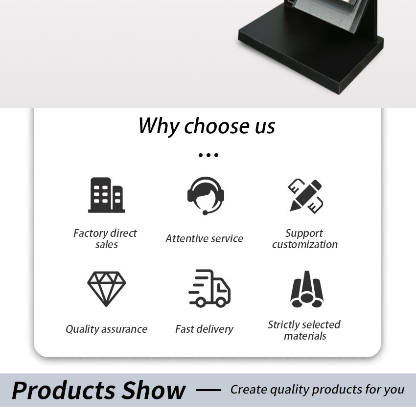 Exhibition Factory Waterfall Floor Quartz Display Stands Granite Marble Sample Rack Floor Standing Ceramic Tile Stone Display