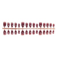XS/S/M 30 pièces pointes d'ongles rouges dégradées couverture complète forme d'amande courte brillant rouge ongles artificiels conseils presse sur les ongles fournisseur