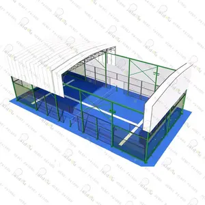 Factory Direct Sale Cheap Sale Price Panoramic Padel Court Paddle Tennis Court WITH ROOF