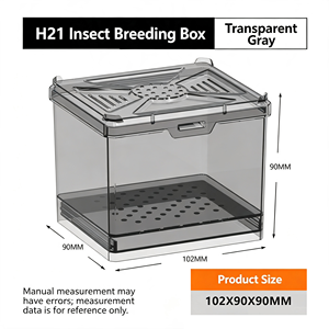 NOMOY PET Accesorios para Reptiles <span class=keywords><strong>Mini</strong></span> Tamaño Negro o Transparente Caja de Cría de Insectos Vivos Jaula de Hábitat - Product Image 6