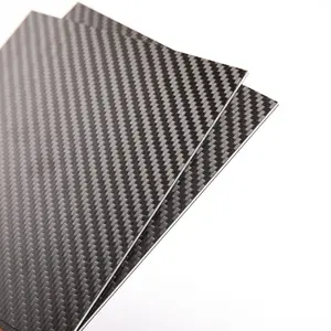 High Quality Lightweight Black And Red Sheet Carbone Fiber Carbon Fibre Sheet Plate Board/ Panels 200 Degree