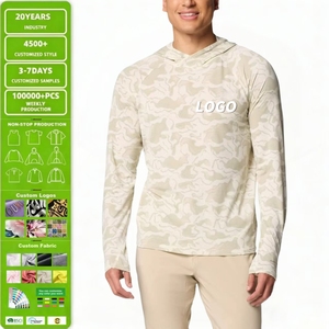 Sudadera con Capucha de Pesca para Hombre, Camisas de Camuflaje Personalizadas, Ropa de <span class=keywords><strong>Caza</strong></span> de Manga Larga, 88% Poliéster, 12% Elastano, Protección Solar UPF 50+ - Product Image 1