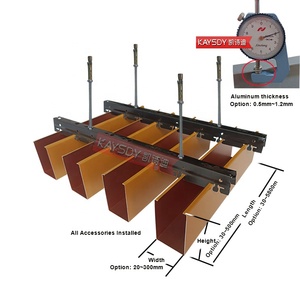Tubo quadrato U canale deflettore metallo striscia di alluminio pannelli per soffitti corridoio centro commerciale negozio cucina corridoio Pop moderno controsoffitto Design - Product Image 2