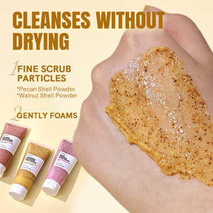 Nouveau <span class=keywords><strong>Gommage</strong></span> Visage Personnalisé au Logo, Hydratant, Exfoliant Peaux Mortes, à la Rose, au Thé Vert, au Curcuma et aux Amandes - Product Image 3