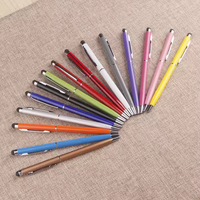 Stylo bille promotionnel personnalisé avec logo, corps métallique noir, blanc, argenté, coloré, stylo publicitaire fin pour hôtel