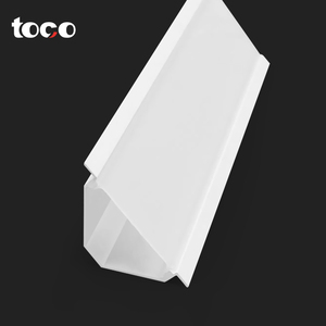 Canale di profilo lineare in lega di alluminio resistente <span class=keywords><strong>45</strong></span> gradi angolo superiore del soffitto interno illuminazione a soffitto nero Sliver profilo LED nuovo - Product Image 2