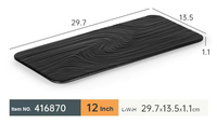 Plateau de service rectangulaire noir mat en mélamine incassable pour sashimi et dîner au restaurant japonais – Ensemble de vaisselle pour sushi