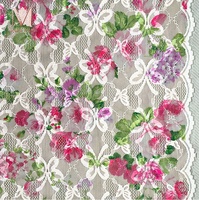 Tela de Encaje Elástica con Estampado Floral y Lazo Suave, 88% Nailon, 12% Elastano, para Lencería y Camisetas Interiores de Mujer