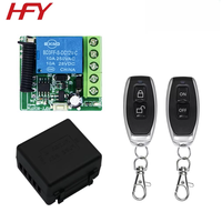 Interrupteur à distance sans fil universel 433,92 MHz, DC 12V 10A, récepteur relais 1 canal pour porte de garage, moteur, éclairage