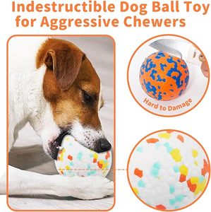 2 confezioni di palline da Tennis per cani indistruttibili per masticatori aggressivi, giocattoli interattivi per animali domestici, pastorizia e pallina per cani allegri, resistente e rimbalzante - Product Image 5